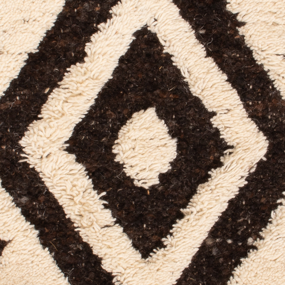 Uldtæppe - 90 x 60 cm - sort