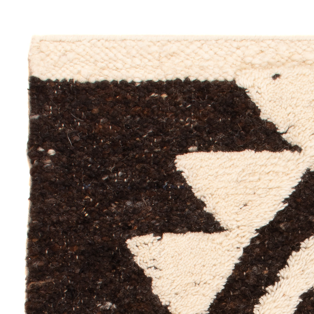 Uldtæppe - 90 x 60 cm - sort