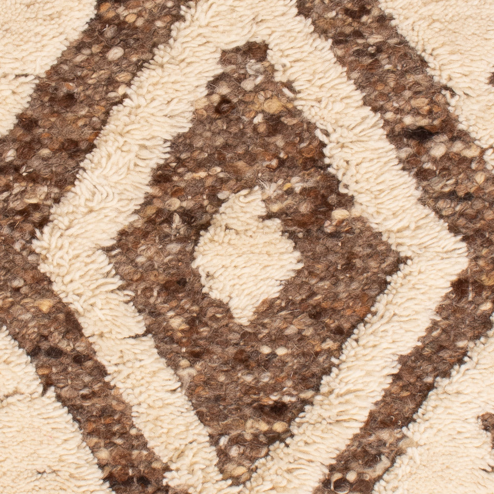 Uldtæppe - 90 x 60 cm - mørk beige