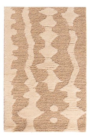 Uldtæppe - 90 x 60 cm - mørk beige