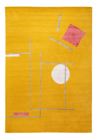 Designer tæppe - 242 x 171 cm - guld