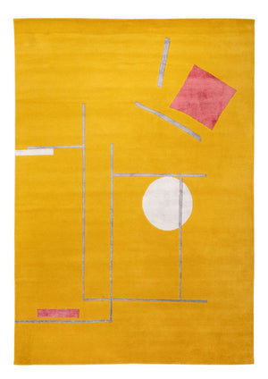 Designer tæppe - 242 x 171 cm - guld