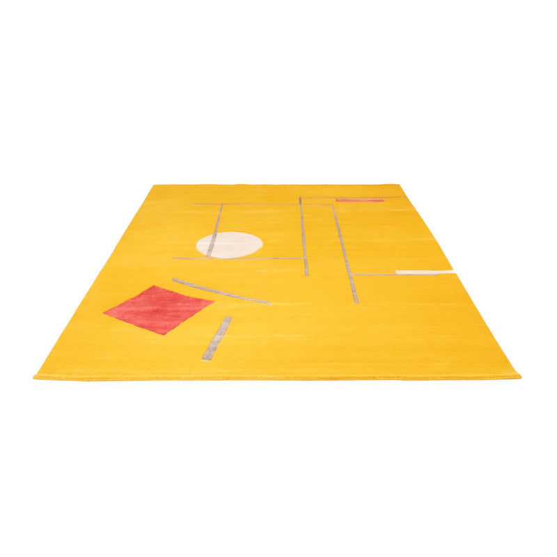 Designer tæppe - 242 x 171 cm - guld