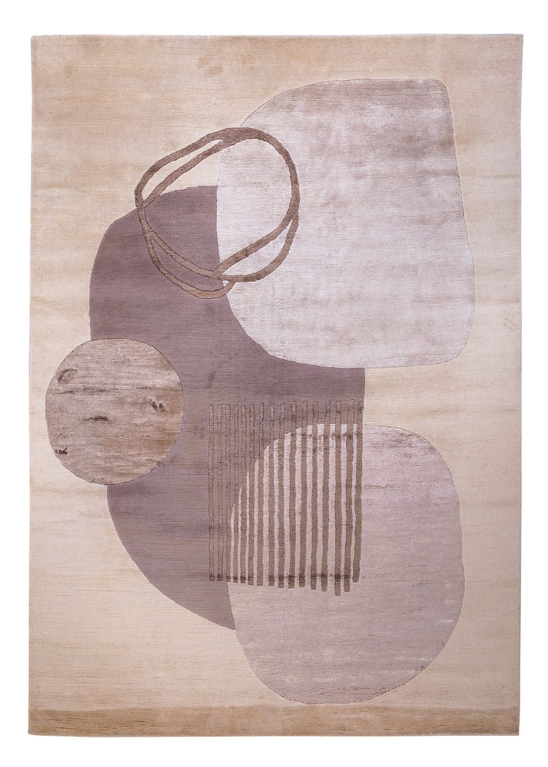 Designer tæppe - 244 x 164 cm - sølv