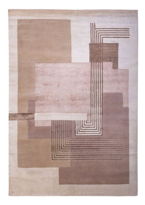 Designer tæppe - 244 x 169 cm - sølv