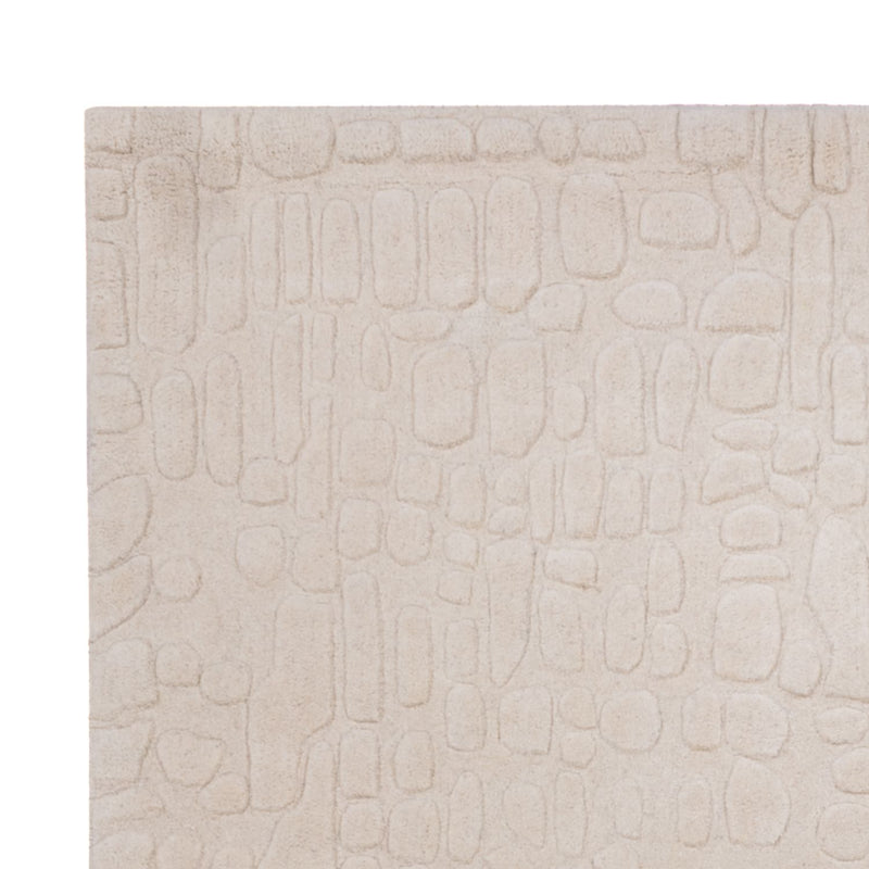 Uldtæppe - 200 x 140 cm - beige