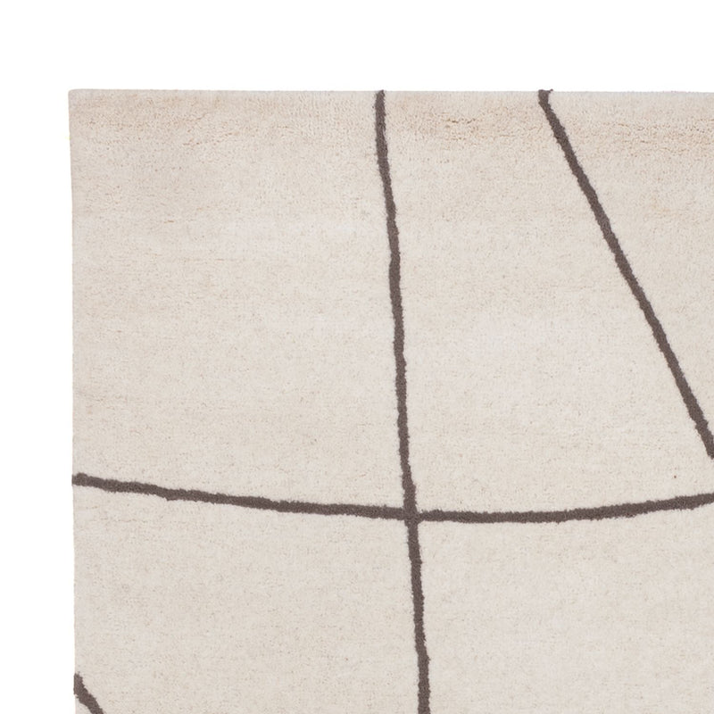 Uldtæppe - 200 x 140 cm - beige