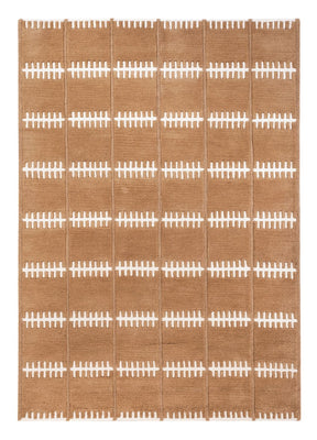 Uldtæppe - 200 x 140 cm - brun