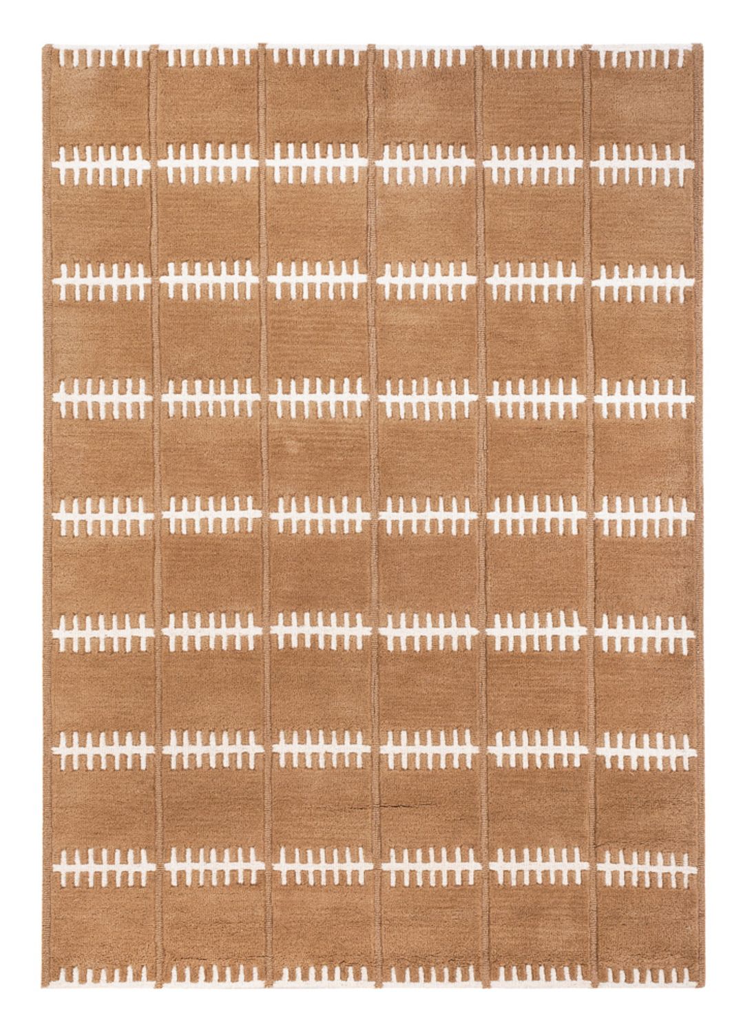 Uldtæppe - 200 x 140 cm - brun