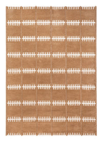 Uldtæppe - 200 x 140 cm - brun