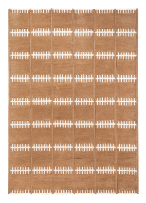 Uldtæppe - 200 x 140 cm - brun