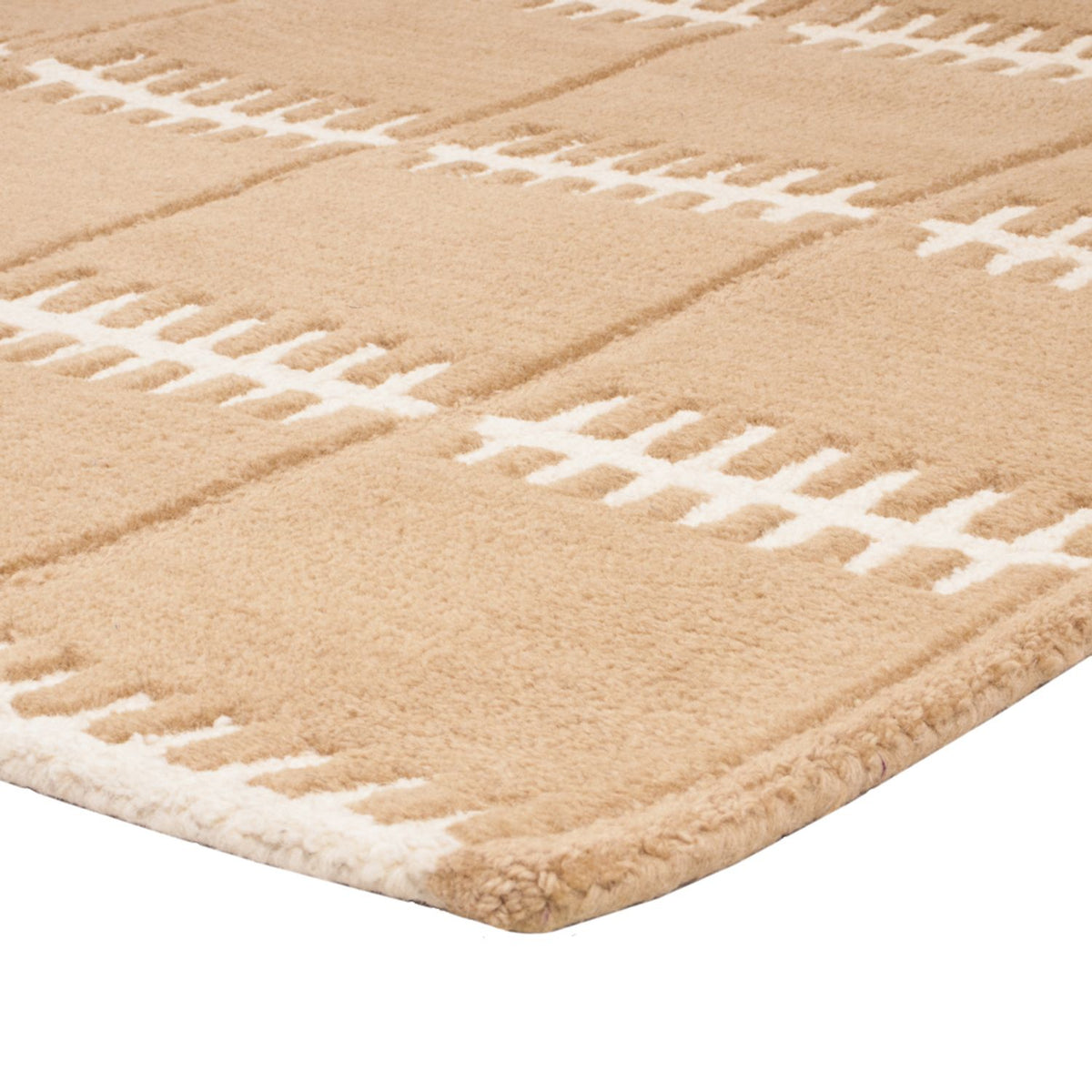 Uldtæppe - 200 x 140 cm - brun