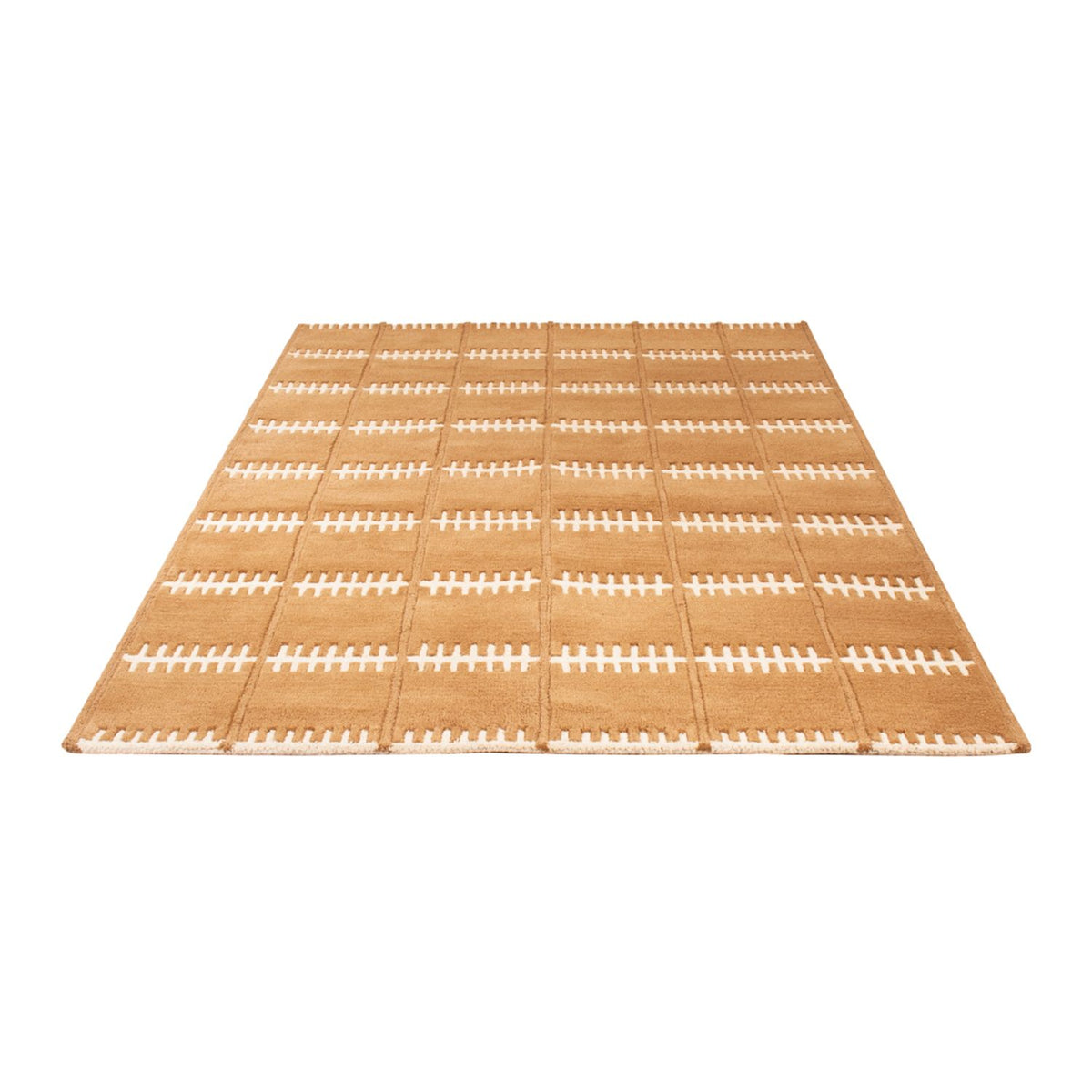 Uldtæppe - 200 x 140 cm - brun