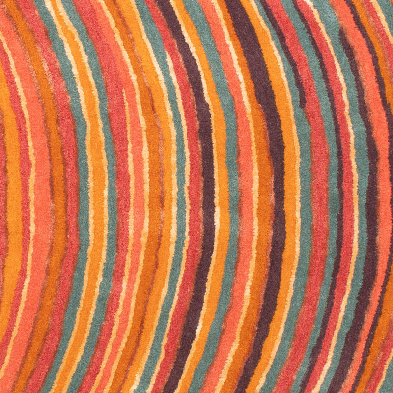 Designer tæppe oval  - 200 x 140 cm - flerfarvet