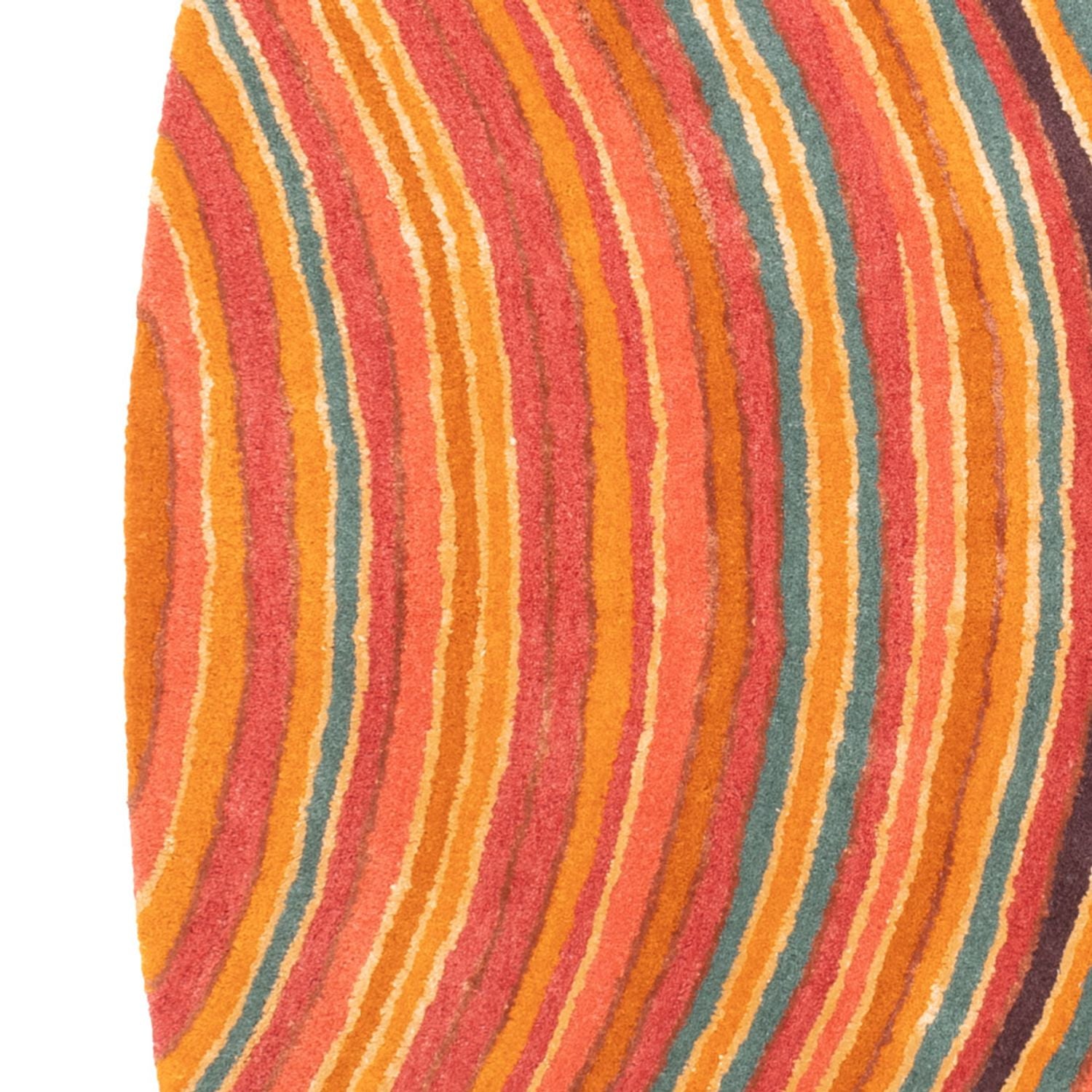 Designer tæppe oval  - 200 x 140 cm - flerfarvet