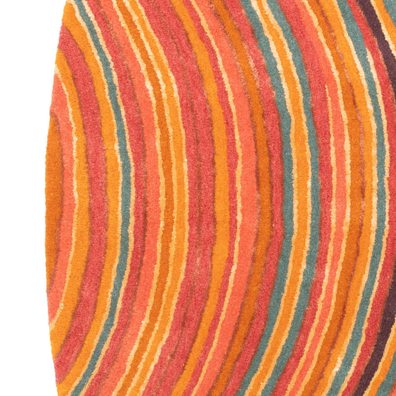 Designer tæppe oval  - 200 x 140 cm - flerfarvet