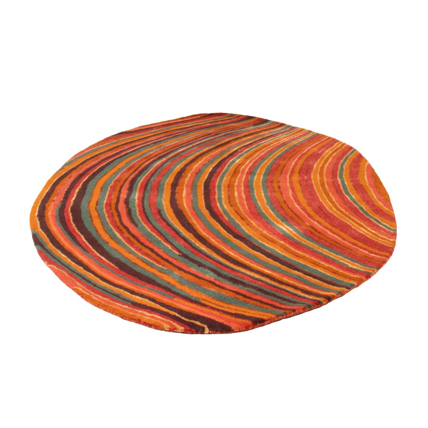 Designer tæppe oval  - 200 x 140 cm - flerfarvet