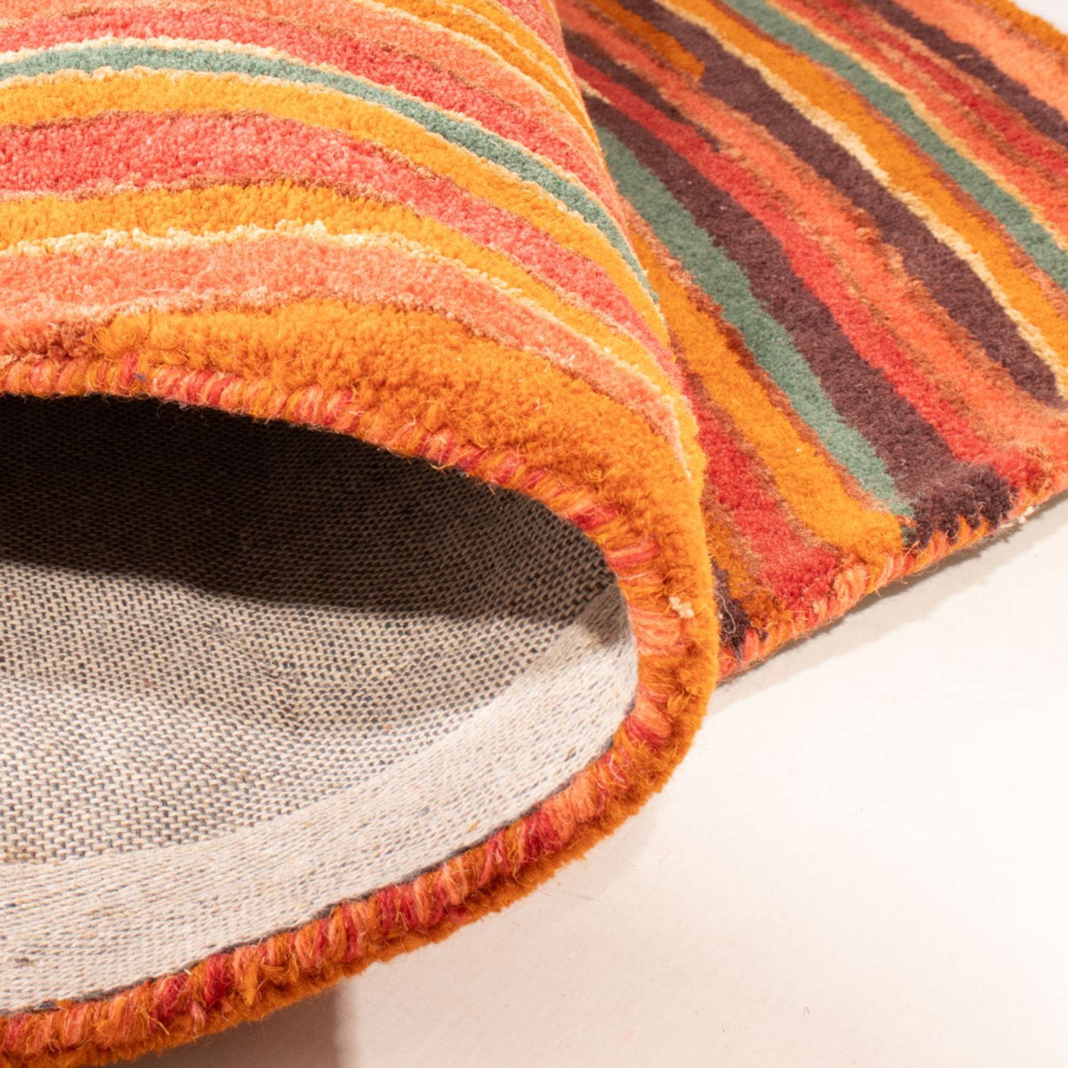 Designer tæppe oval  - 200 x 140 cm - flerfarvet