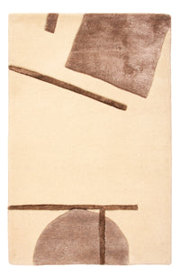 Designer tæppe - 90 x 60 cm - creme