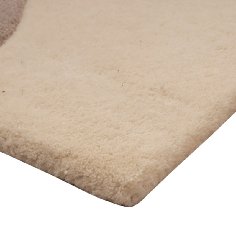Designer tæppe - 90 x 60 cm - creme