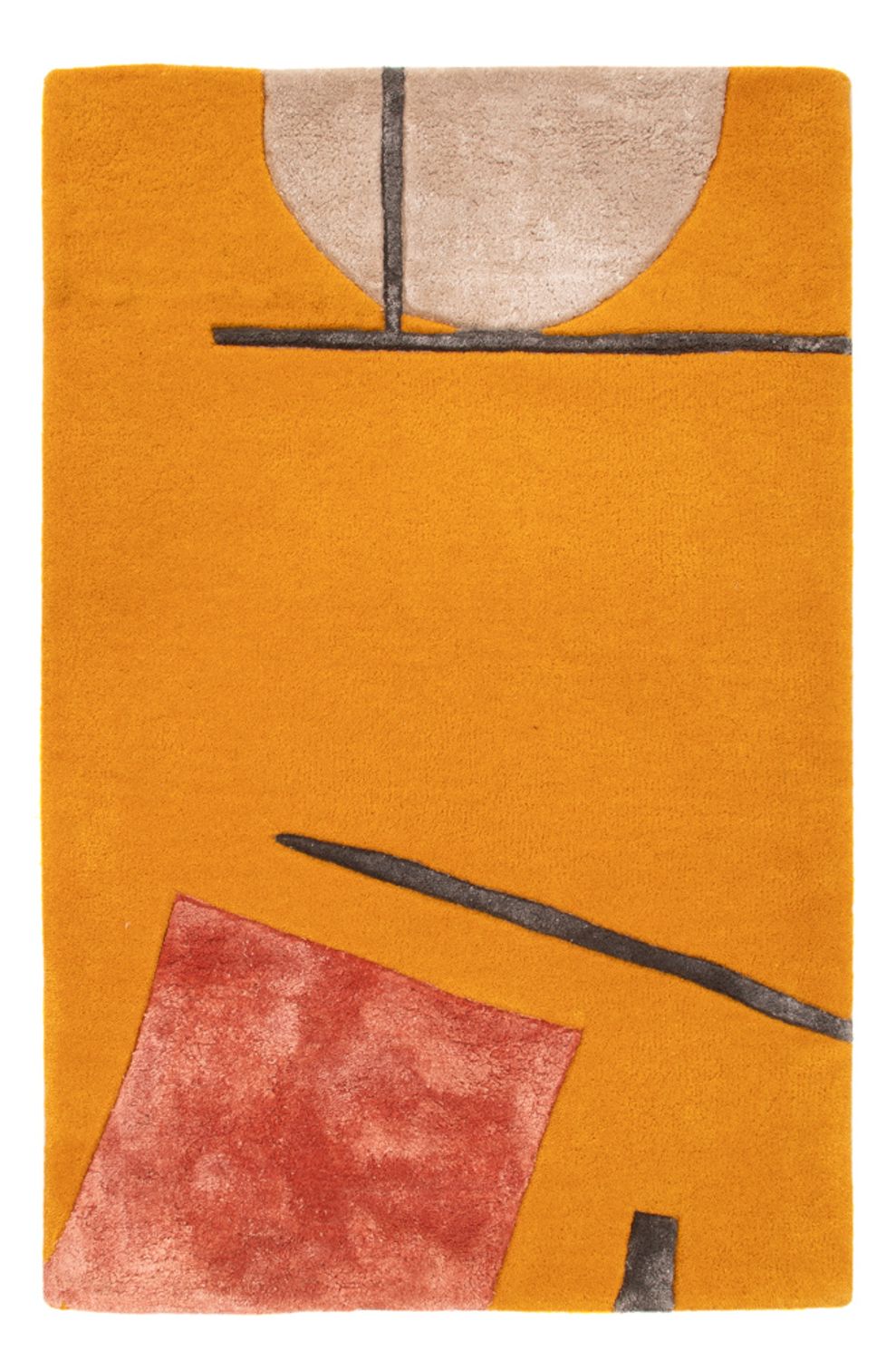 Designer tæppe - 90 x 60 cm - guld