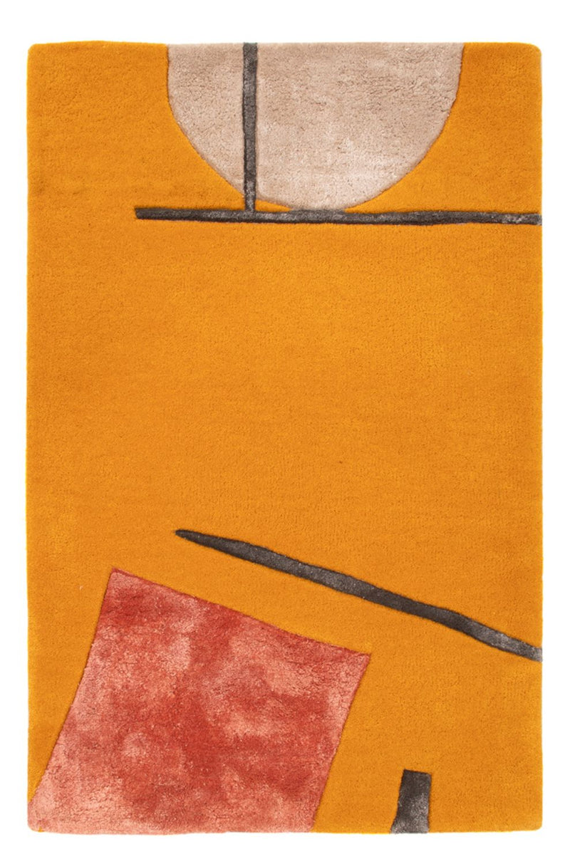 Designer tæppe - 90 x 60 cm - guld