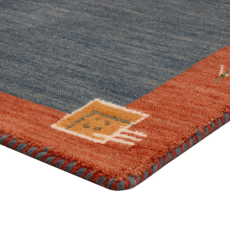 Gabbeh-tæppe - Softy - 90 x 60 cm - blå