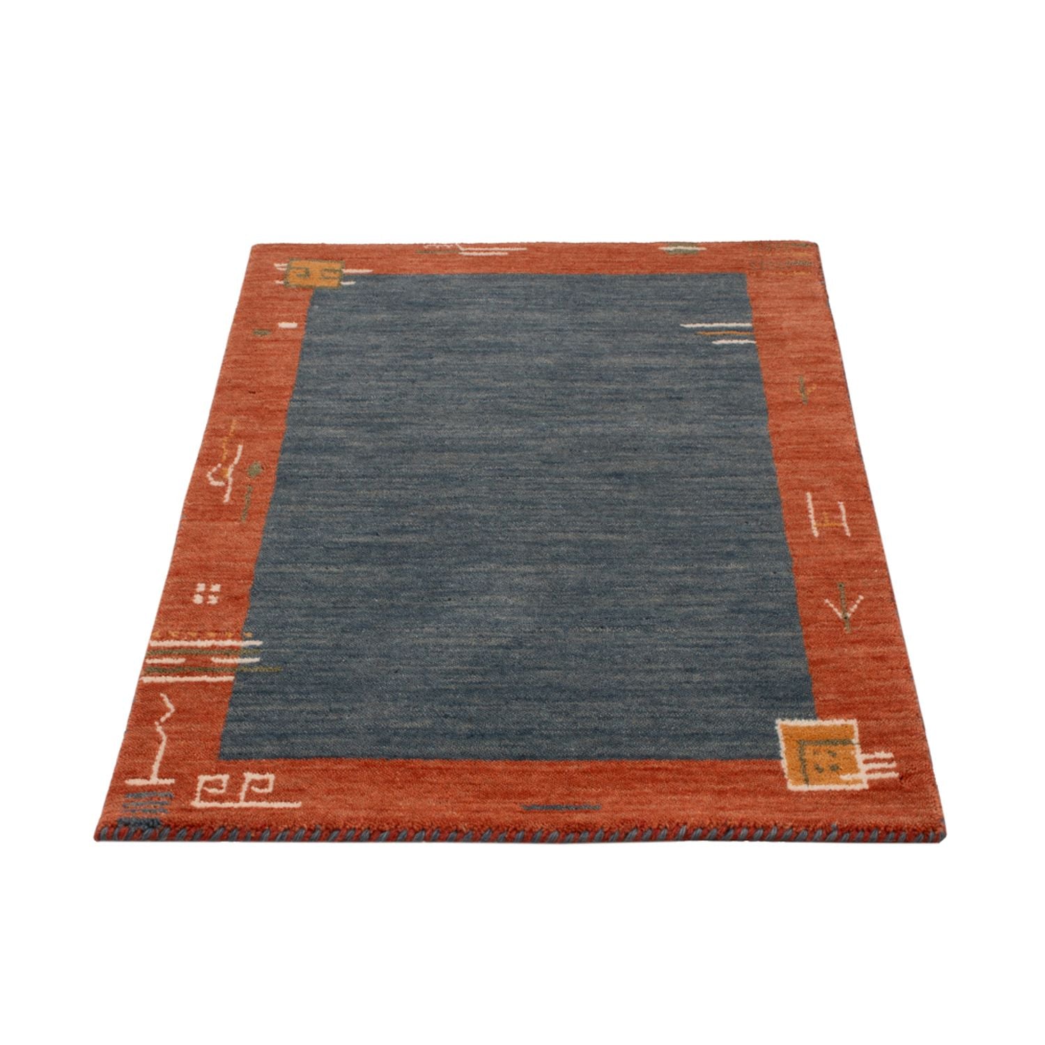 Gabbeh-tæppe - Softy - 90 x 60 cm - blå
