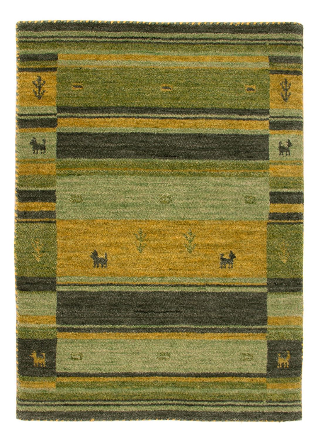 Gabbeh-tæppe - Softy - 90 x 60 cm - grøn