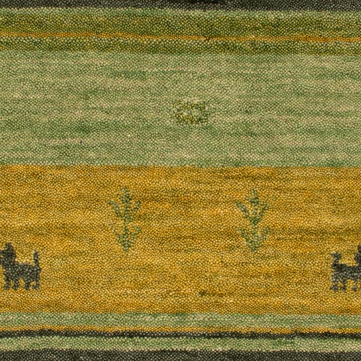 Gabbeh-tæppe - Softy - 90 x 60 cm - grøn