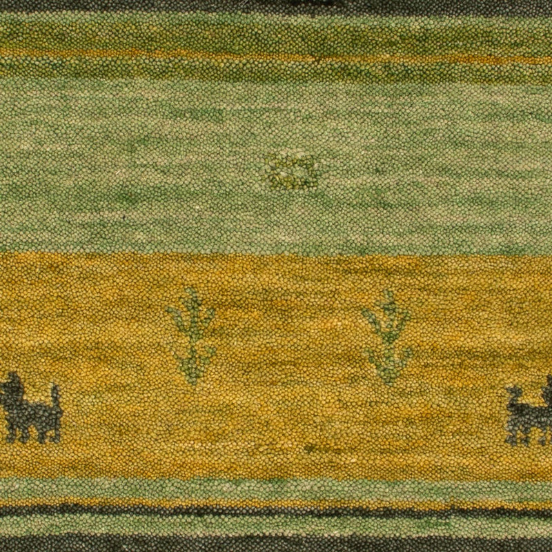 Gabbeh-tæppe - Softy - 90 x 60 cm - grøn