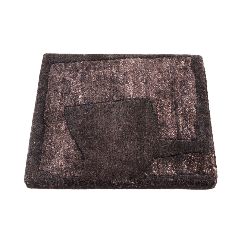 Designer tæppe firkantet  - 30 x 30 cm - antracit