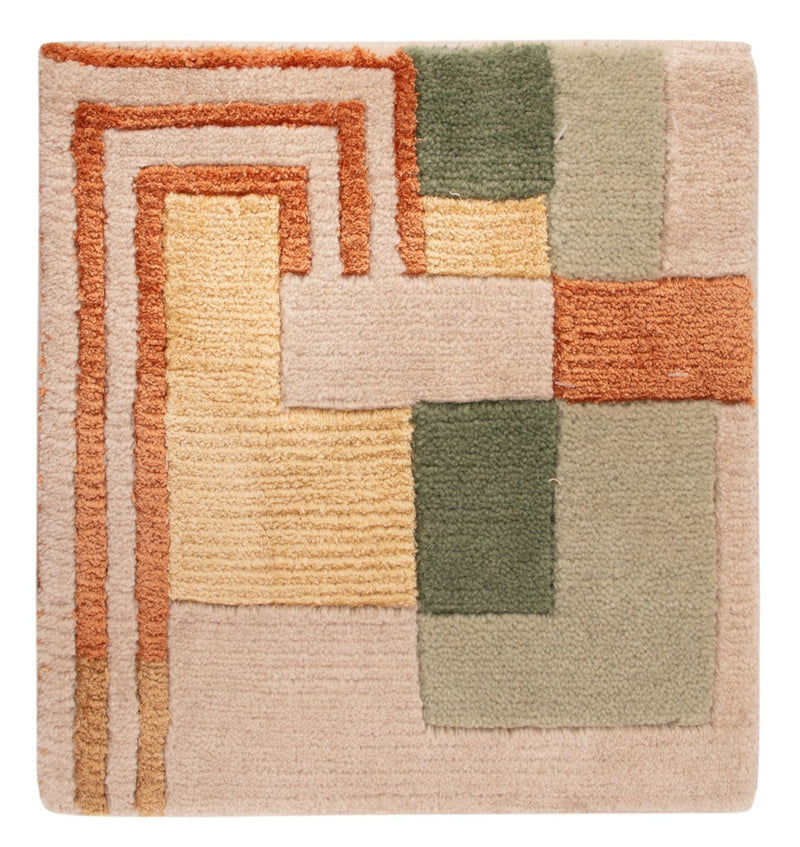 Designer tæppe firkantet  - 30 x 30 cm - grøn
