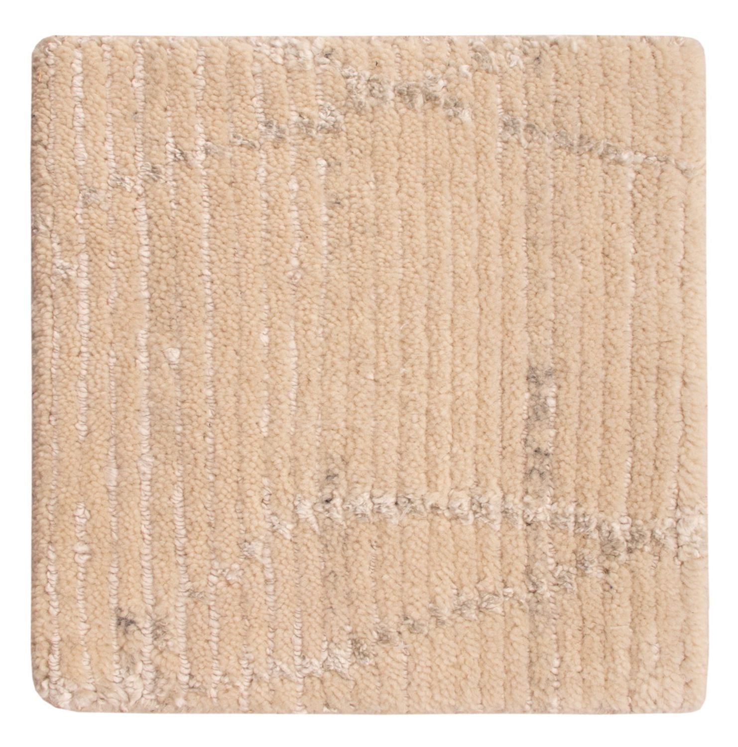 Designer tæppe firkantet  - 30 x 30 cm - naturlig hvid