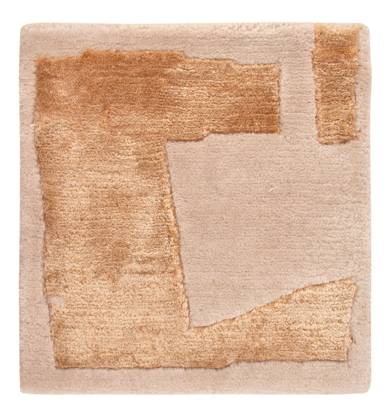 Designer tæppe firkantet  - 30 x 30 cm - scala guld