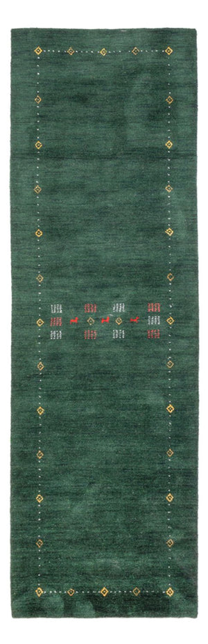Løber Gabbeh-tæppe - Softy - 300 x 80 cm - grøn