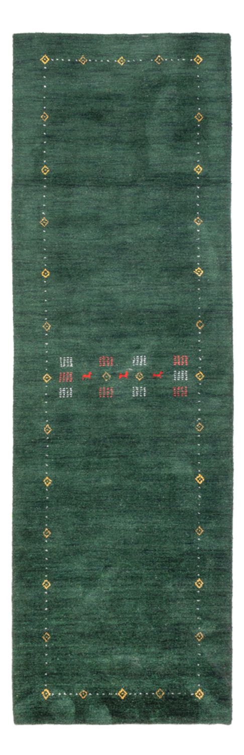 Løber Gabbeh-tæppe - Softy - 300 x 80 cm - grøn