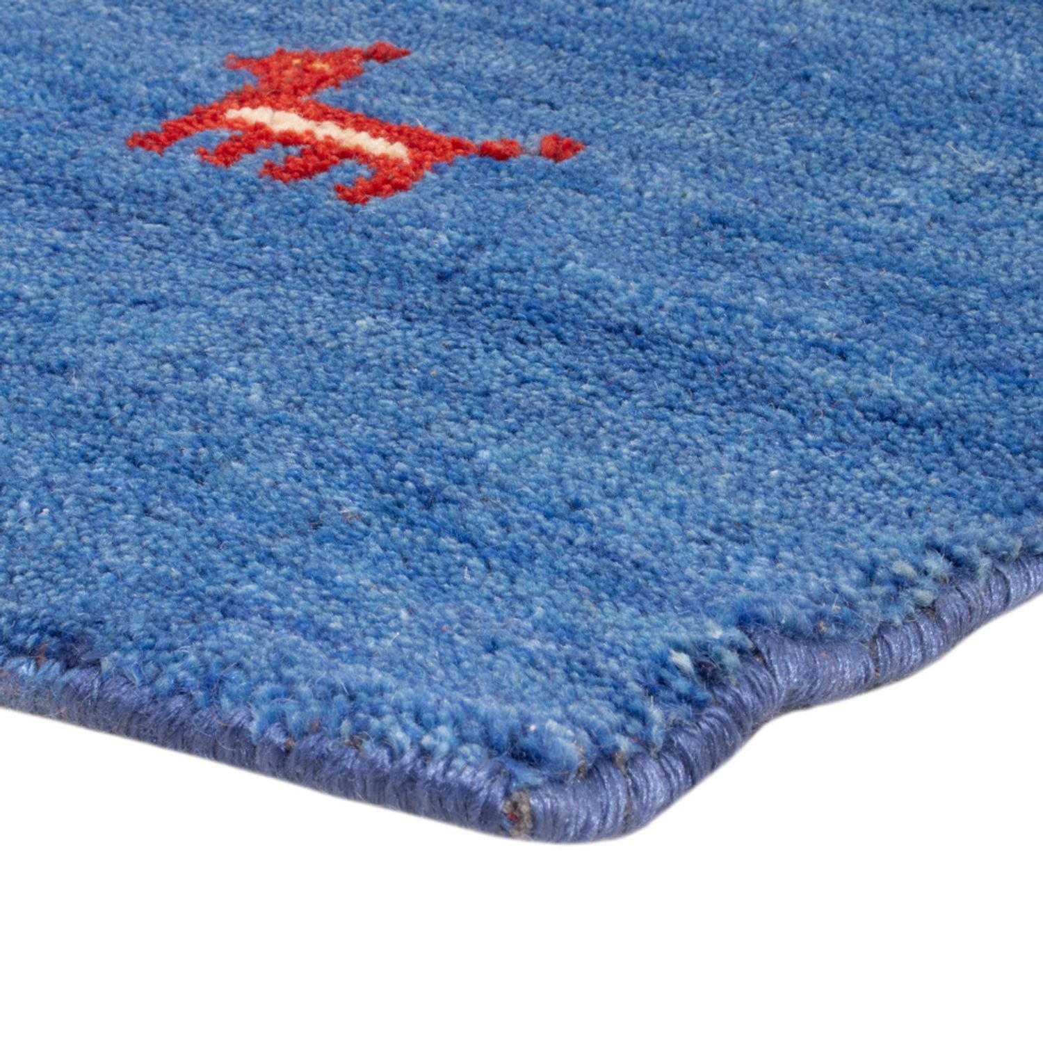 Gabbeh-tæppe - Softy firkantet  - 150 x 150 cm - blå