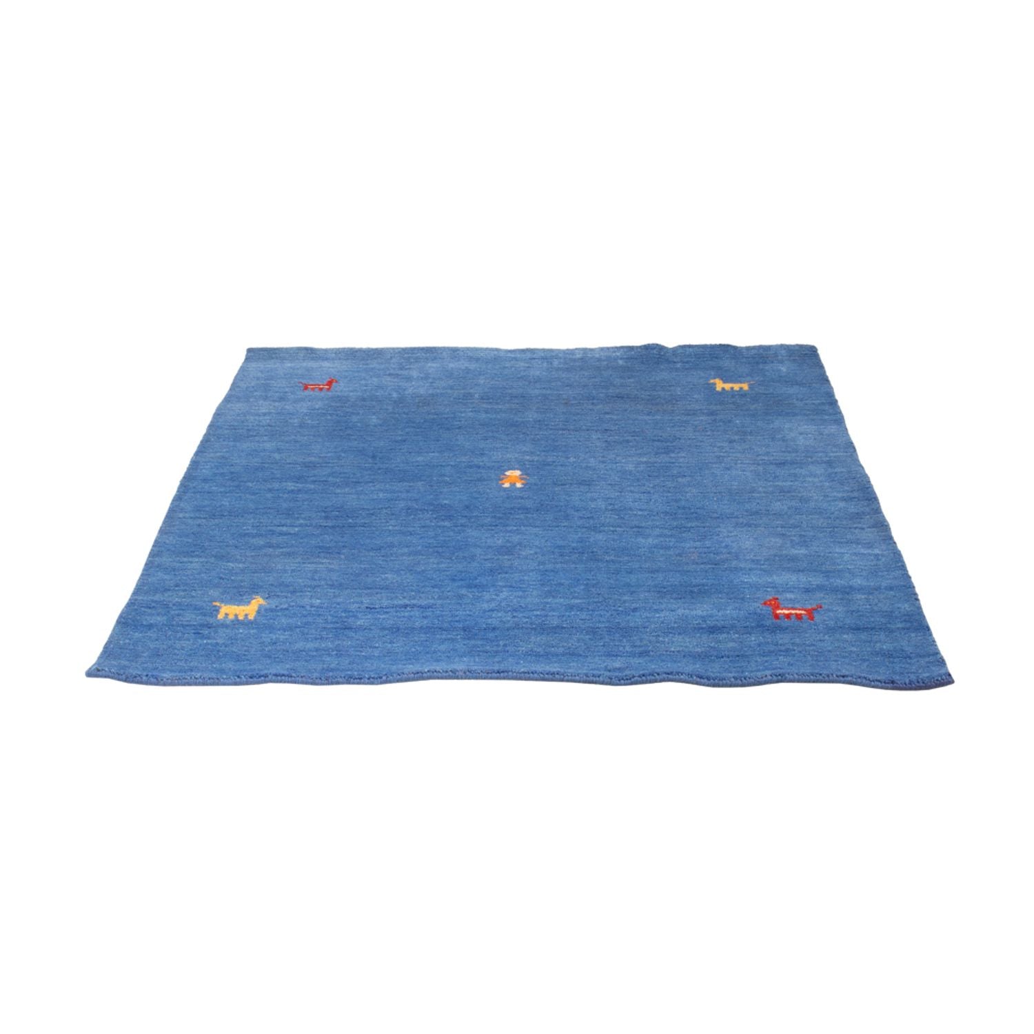 Gabbeh-tæppe - Softy firkantet  - 150 x 150 cm - blå