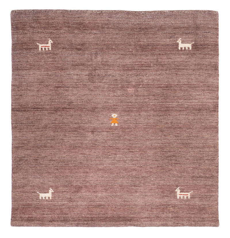 Gabbeh-tæppe - Softy firkantet  - 150 x 150 cm - brun