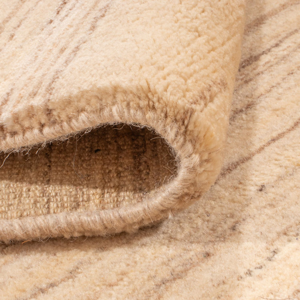 Gabbeh Tæppe - Loribaft Persisk - 130 x 100 cm - natur