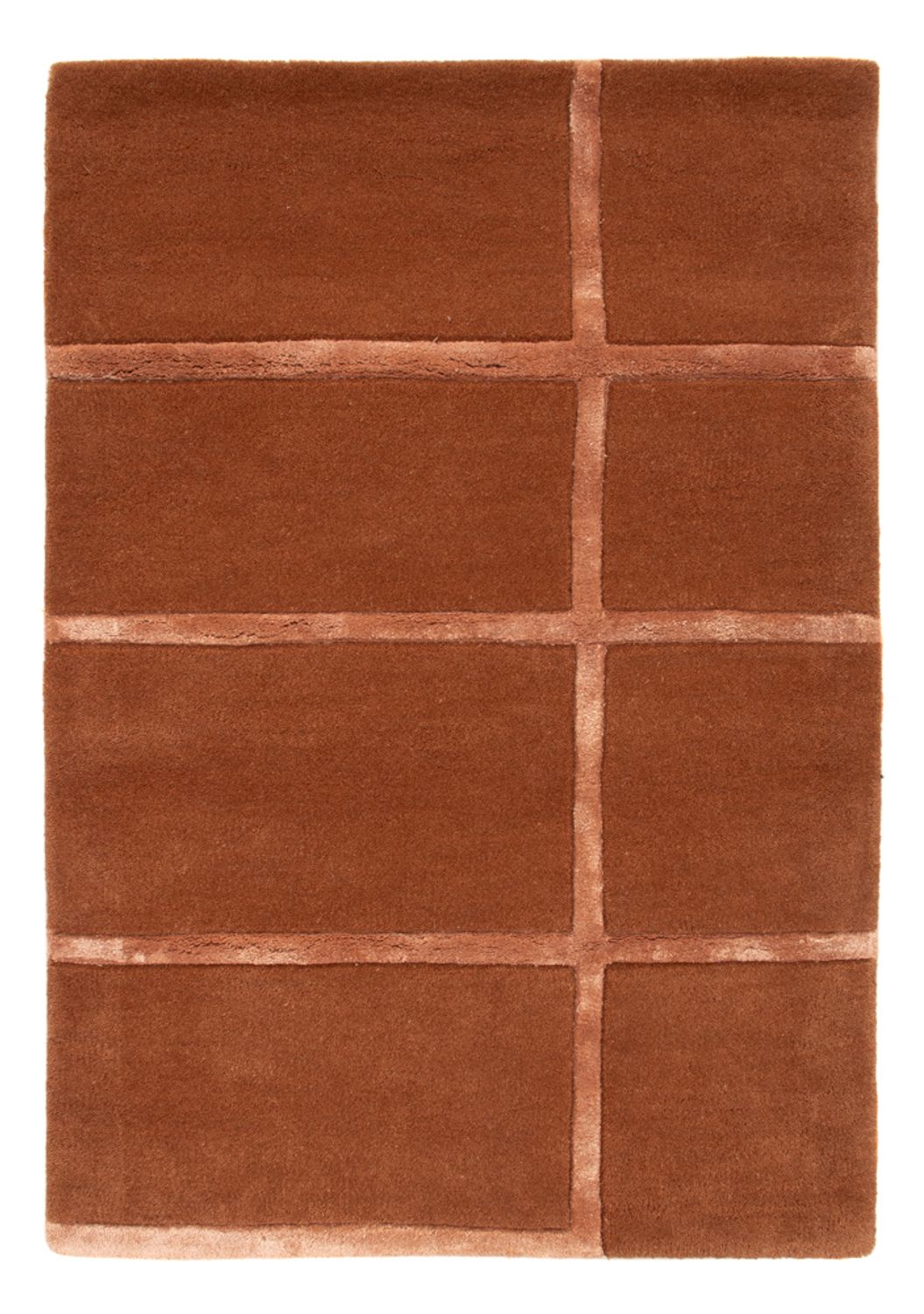 Uldtæppe - 90 x 60 cm - brun