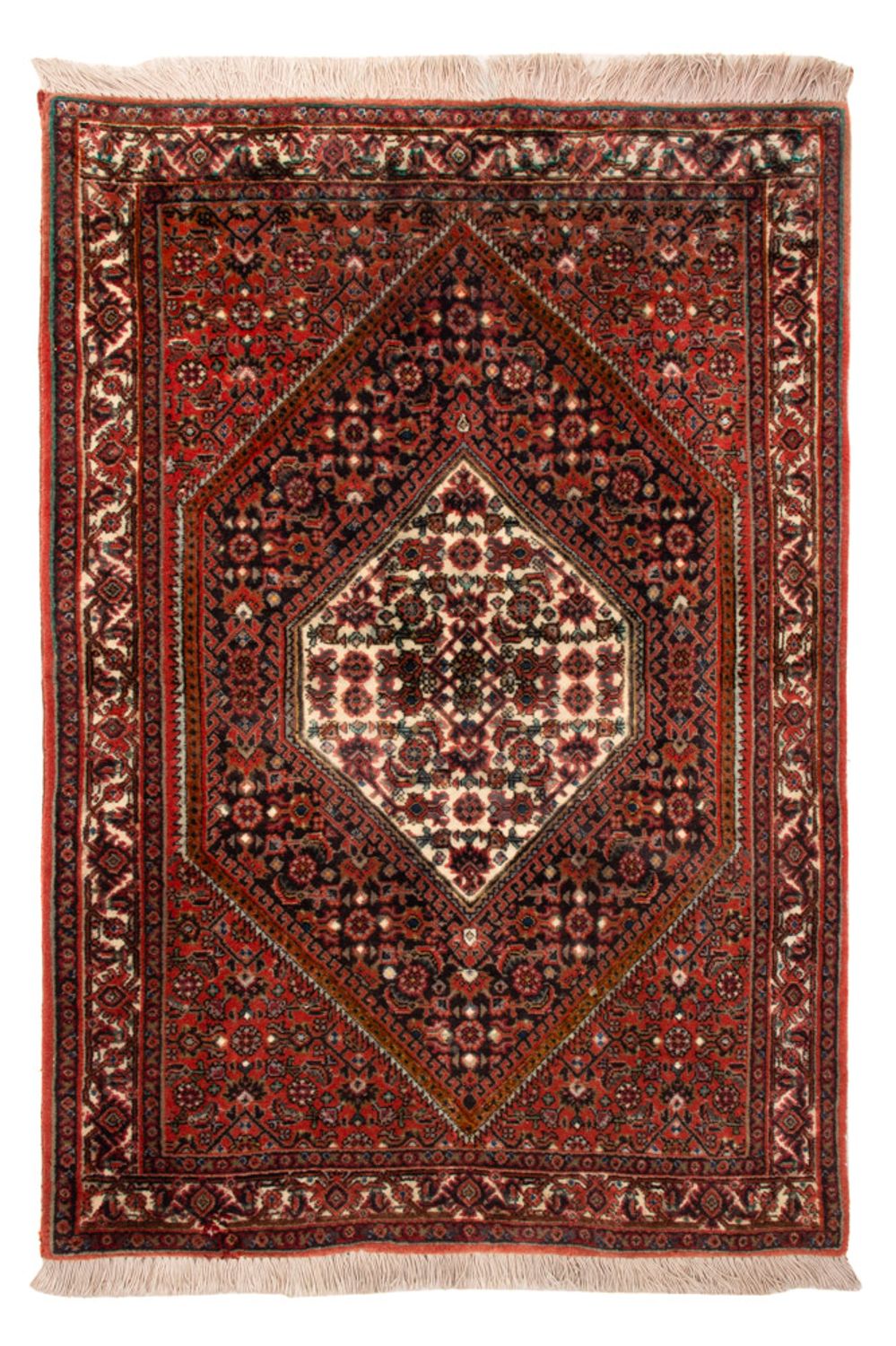 Persisk tæppe - Bijar - 102 x 74 cm - rød