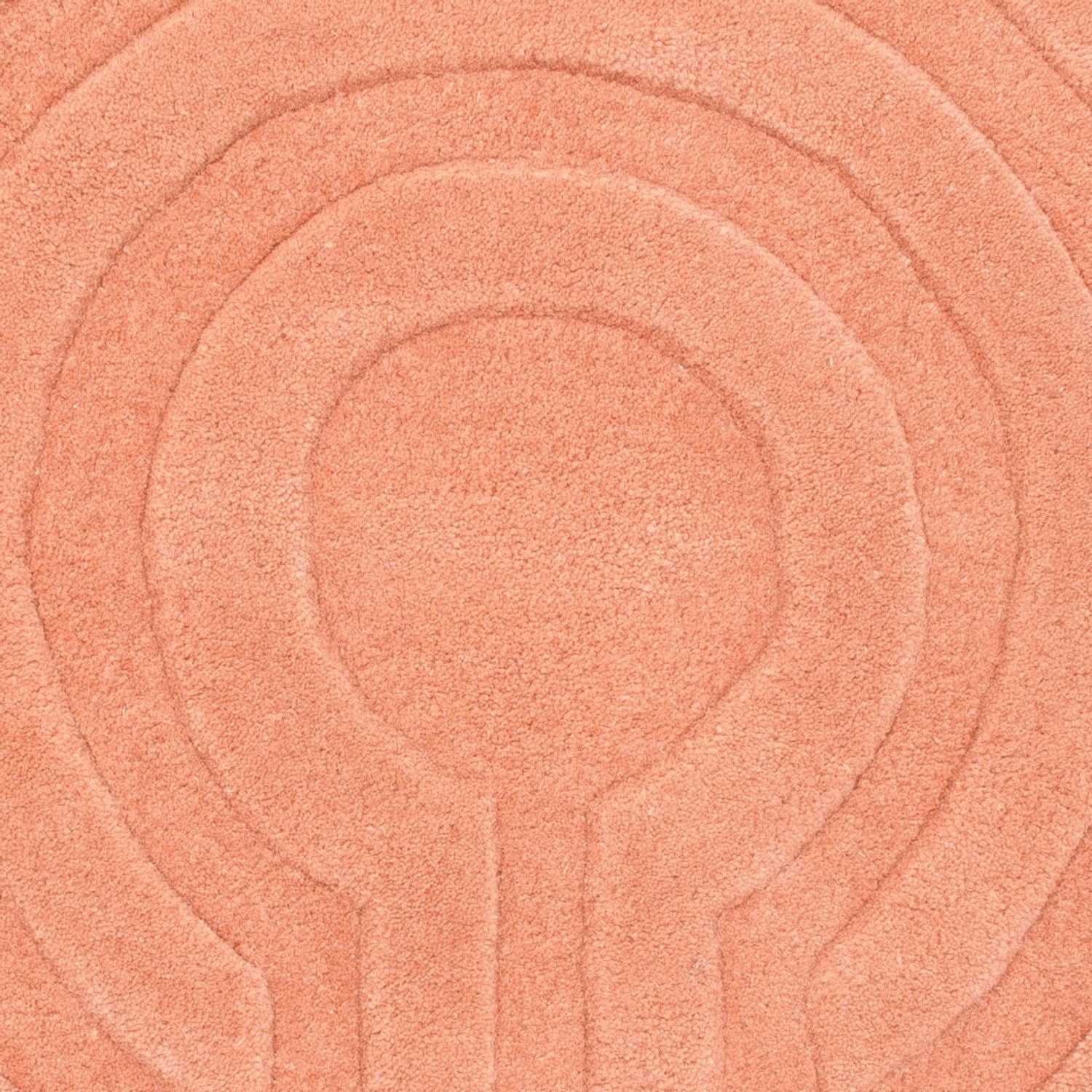 Uldtæppe rundt  - 80 x 80 cm - laks