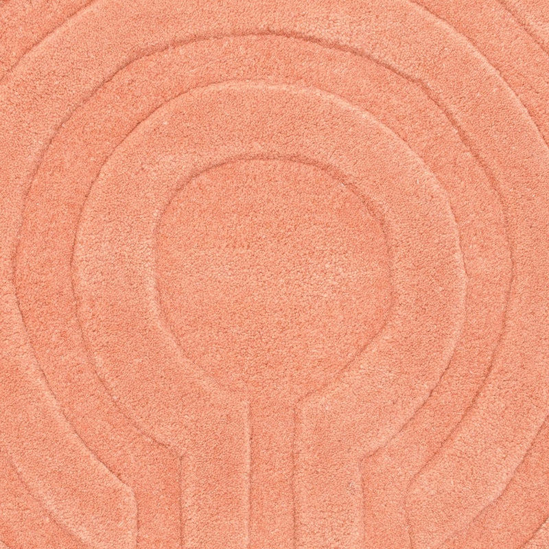 Uldtæppe rundt  - 80 x 80 cm - laks