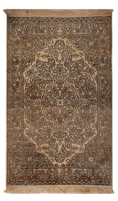 Silketæppe - Kashmir Silk - 103 x 60 cm - beige