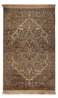 Silketæppe - Kashmir Silk - 103 x 60 cm - beige