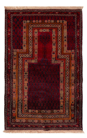 Baluch-tæppe - 138 x 91 cm - rød