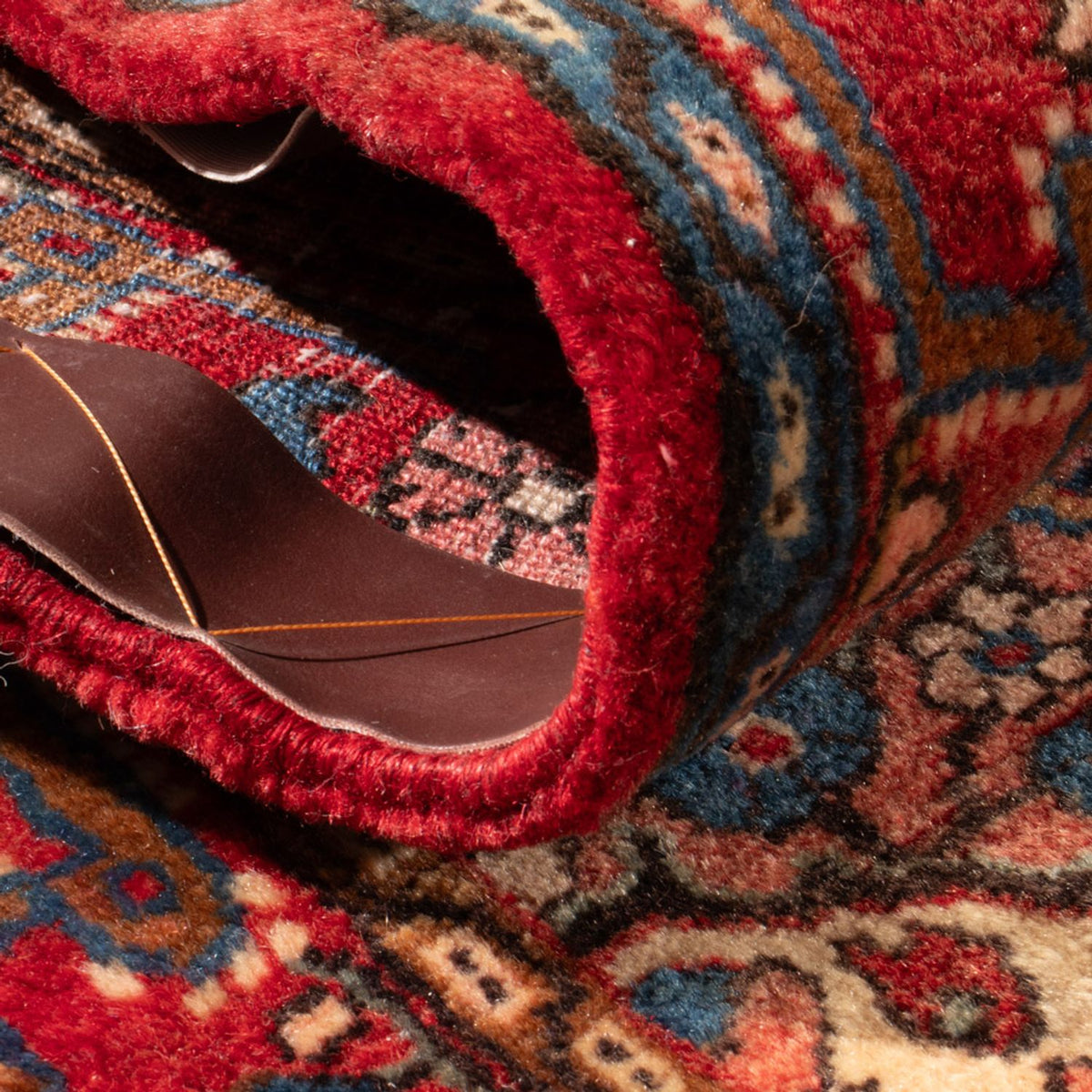 Persisk tæppe - Nomadisk - 92 x 62 cm - mørkeblå