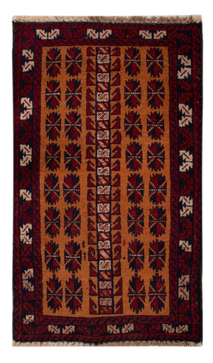 Baluch-tæppe - 123 x 76 cm - kamel